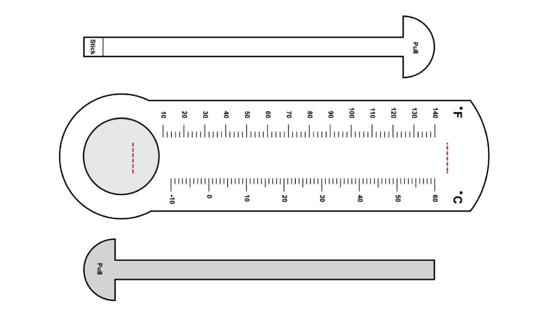 Make your own paper thermometer thumb